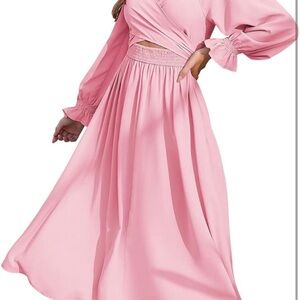 Elegant Pink Maxi Dress